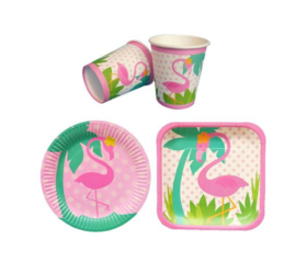 Flamingo party set 25-delig