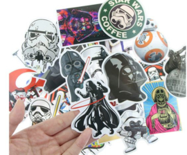 25 stuks verschillende grote Star Wars Stickers