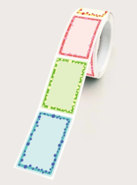 500 stuks naam - label stickers patroon 2.5 x 4 cm