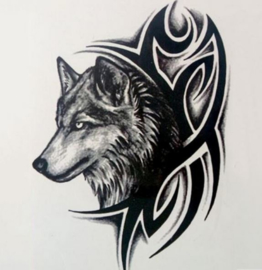 Tattoo transfer / tijdelijke tattoo wolf