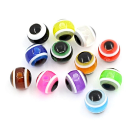 100 stuks kralen turkse ogen 8mm multicolor