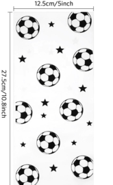 25 stuks uitdeelzakjes - traktatie zakjes voetbal 12.5 x 25.5 cm