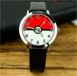 Pokemon horloge zwarte lederlook bandje