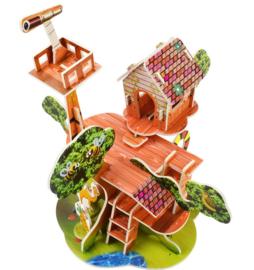 Kartonnen 3D puzzel boomhut