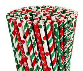 100 stuks papieren kerst motief