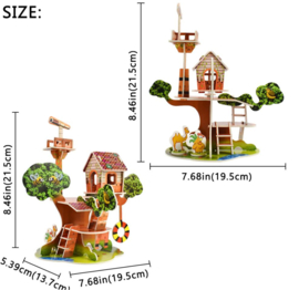 Kartonnen 3D puzzel boomhut