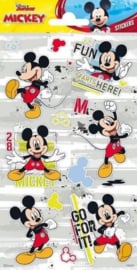 2 stickervellen Mickey Mouse  20 x 10 cm