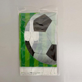 Plastic tafelkleed voetbal 180x108 cm