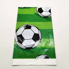 Plastic tafelkleed voetbal 180x108 cm