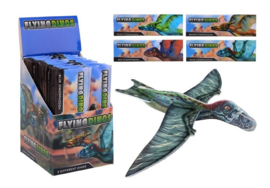 12 stuks Dinosaurus foamvliegtuigje 6,5 x 22cm - uitdeelcadeautjes