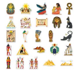 50 stuks stickers Egypte tot 8.5 cm