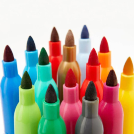 24 stuks permanent markers fijne tip multicolor