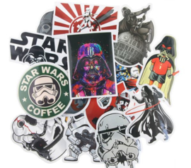 25 stuks verschillende grote Star Wars Stickers