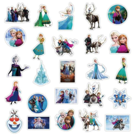 50 stuks Frozen stickers 6 tot 12 cm
