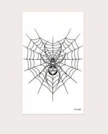 Tattoo spinneweb met spin (tijdelijke tattoo)