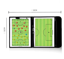 Voetbal coach map magnetisch bord met magneten en stift 53x31 cm