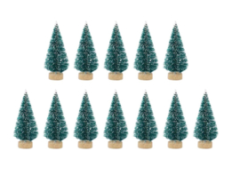 12 stuks mini kerstbomen 4 cm miniatuur