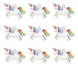 10 stuks bedels - hangers unicorn - eenhoorn