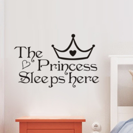 Muursticker Princess sleeps here