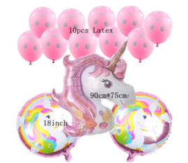 Unicorn party pakket 13 stuks balonnen