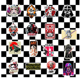 50 stuks Star Wars Stickers 4x6 cm