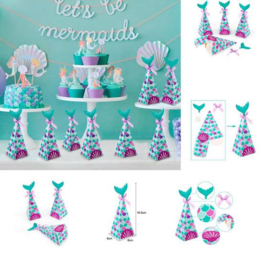 10 stuks Snoepdoosjes / candy box Mermaid - Zeemeermin