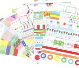 6 velletjes washi stickers agenda - bullet-journal 8.3cmX13.5cm