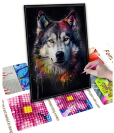 Diamond Painting Wolf 30x40 cm - hobbypakket (zonder lijst)