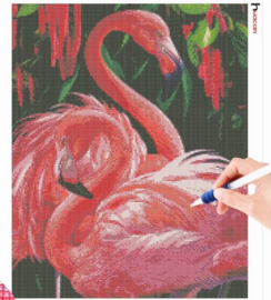 Diamond Painting Flamingo 20x25 cm