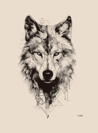 Tijdelijke tattoo - transfer wolf