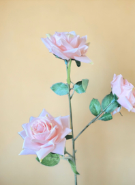 Kunstbloemen roos roze 63 cm - 3 bloemen