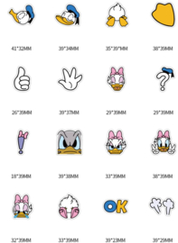 40 stuks stickers Donald Duck