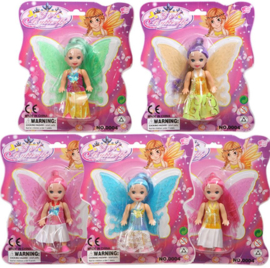 2 stuks Fairy poppetje - met vleugels