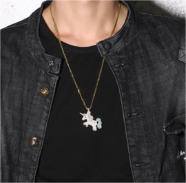 Ketting goudkleur unicorn