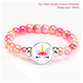 Kralen - parel armband eenhoorn - unicorn roze