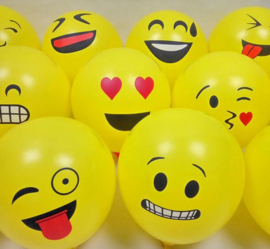 100 stuks emoij ballonnen