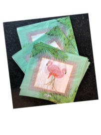 20 stuks servetten flamingo