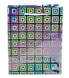 Luxe cadeauverpakking tasjes zilverkleur hologram effect 12 stuks