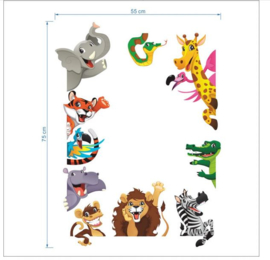 Muursticker jungle dieren