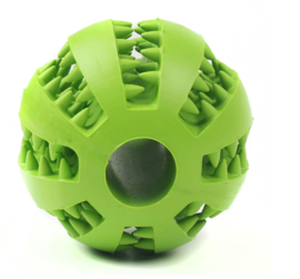 Interactieve voerbal puppy en kat groen 5 cm