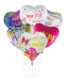 6 stuks ballonnen hart moederdag