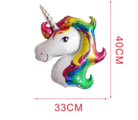 2 stuks eenhoorn / unicorn helium ballonnen 40 x 33 cm