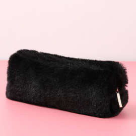 Fluffy etui zwart 21x9 cm