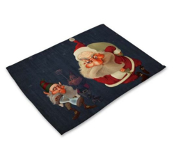 5 stuks katoenen placemats kerst tafeldecoratie