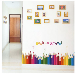 Muursticker potloden - kleurpotloden - potlood - kleurpotlood - Kinderkamer - Jongen - Meisje - Kinderopvang