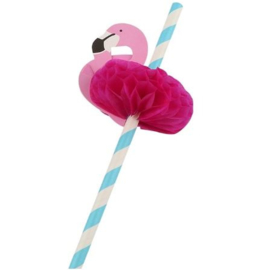 25 stuks papieren Flamingo rietjes