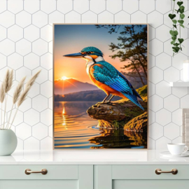 Diamond Painting ijsvogel 30x40 cm (hobbypakket)