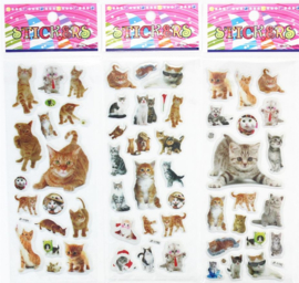 6 stickervelletjes honden en katten