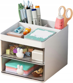 Organizer - opbergbox met 2 lade - beauty box - bureau opberger