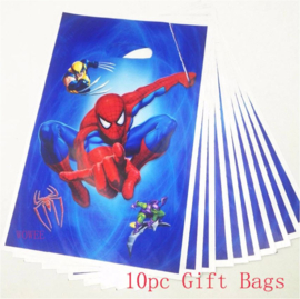 10 stuks traktatie zakjes Spiderman 25.5 x 16.5 cm